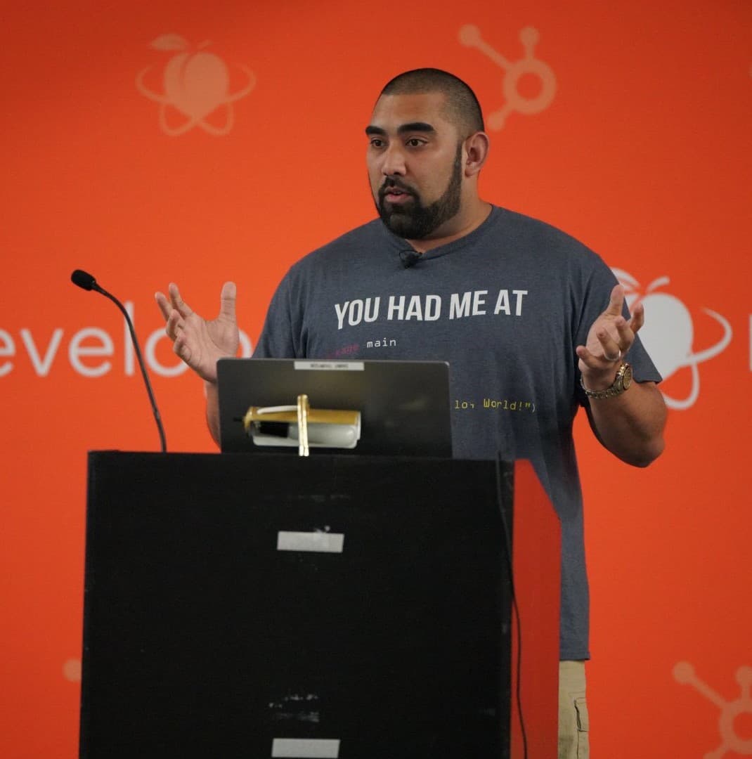 Large group photo of the developer community